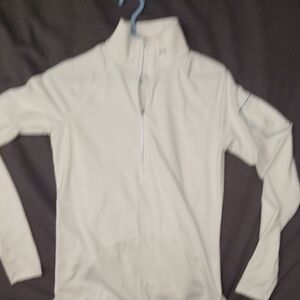 White Zip-Up Athletic Jacket